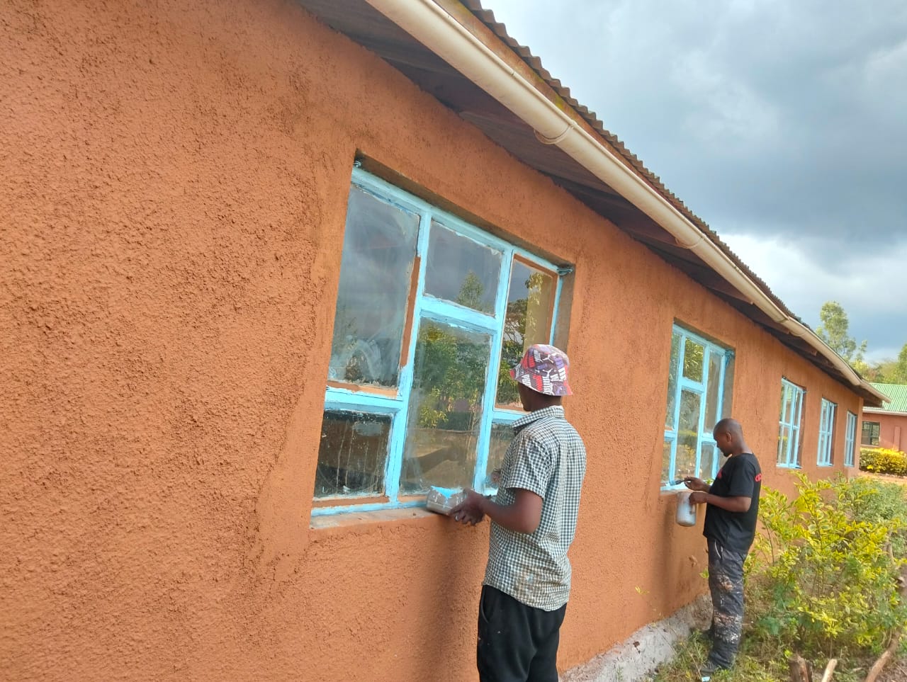 Newly painted classroom window